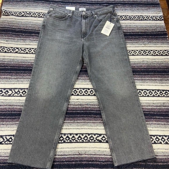 New NWT Citizens Of Humanity Grey Daphne Crop High Rise Free Fall Jeans Women’s - Picture 2 of 15